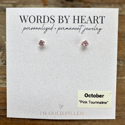 3mm “Birthstone” CZ Earrings