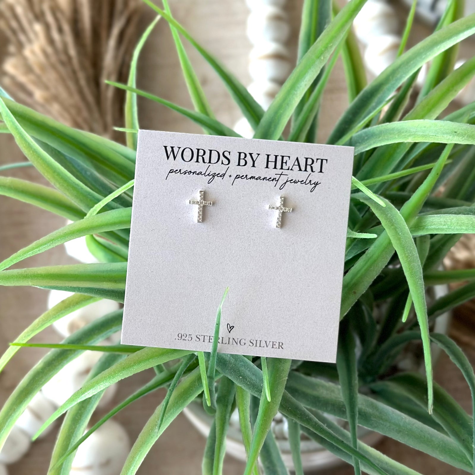 CZ Cross Post Earrings