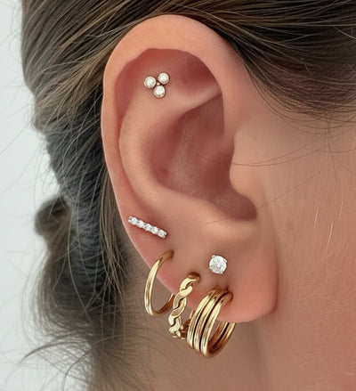 1/2” Woven Hoop Earrings